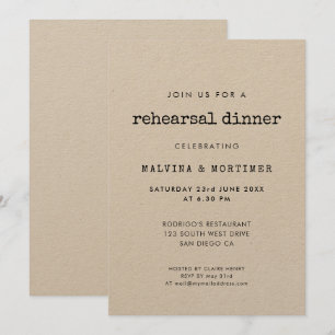 Convite Jantar de ensaio minimalista da máquina de