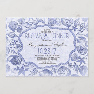 Convite jantar de ensaio náutico da praia dos seashells do