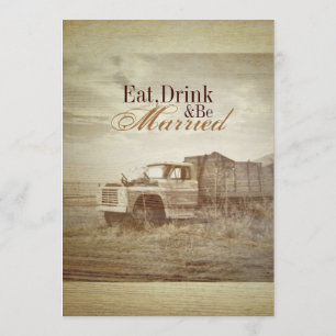 Convite Jantar de ensaio ocidental do casamento do