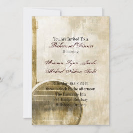 Convite Jantar de ensaio rústico do casamento da fazenda