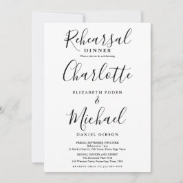 Convite Jantar de Ensaios Black And White Signature Script