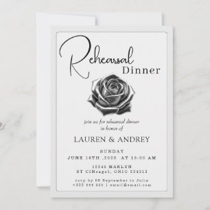 Convite Jantar de Ensaios Black Rose