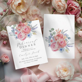 Convite Jantar de Ensaios Boho Blush Rose
