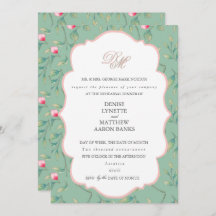 Jantar de Ensaios Cameo Verde e Rosa Gossamer