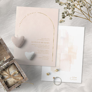 Convite Jantar de Ensaios Casamento Boho Oasis Blush ID959