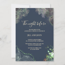 Convite Jantar de Ensaios Celestiais Casamento Verde