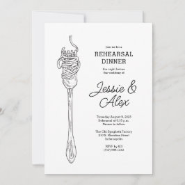 Convite Jantar de Ensaios com Espaguete
