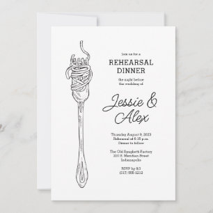 Convite Jantar de Ensaios com Espaguete