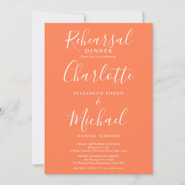 Convite Jantar de Ensaios Coral Signature Script (Frente)