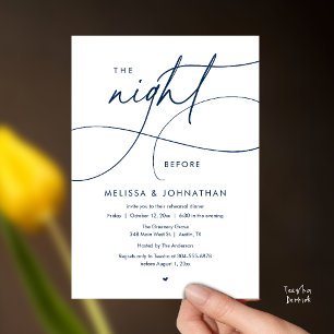 Convite Jantar de Ensaios da Noite Anterior ao Casamento R