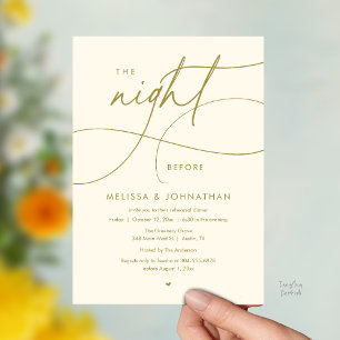 Convite Jantar de Ensaios da Noite Anterior ao Casamento R