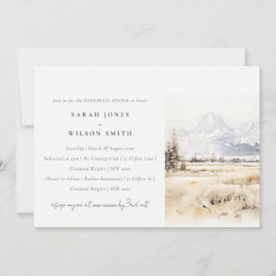 Convite Jantar de Ensaios da Paisagem de Jackson Hole Wyom