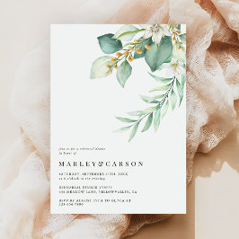 Convite Jantar de Ensaios de Casamento Boho Greenery Eucal