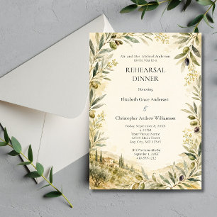 Convite Jantar de Ensaios de Casamento com Azeite Toscano 