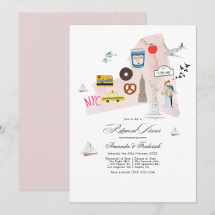Convite Jantar de Ensaios de Casamento em Nova York