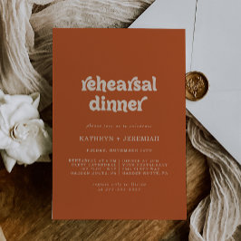 Convite Jantar de Ensaios de Casamento Formal Simples de T