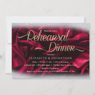 Convite Jantar de Ensaios de Casamento Minimalista Elegant