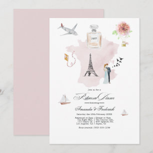 Convite Jantar de Ensaios de Casamento na França