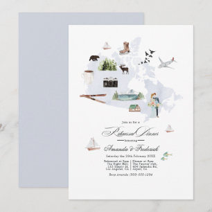 Convite Jantar de Ensaios de Casamento no Destino Canadá