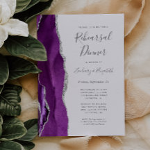 Jantar de Ensaios de Casamento Roxo Prata Ágata Li
