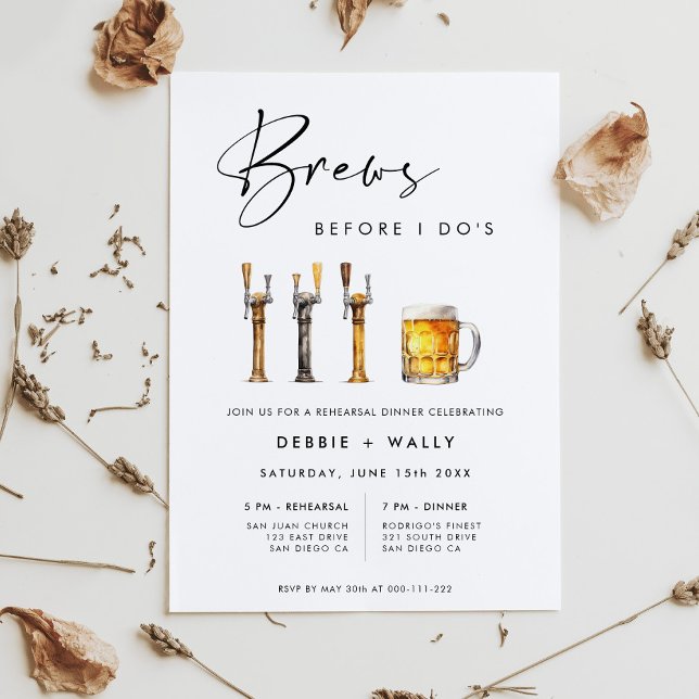 Convite Jantar de Ensaios do Brews Before I Do (Criador carregado)