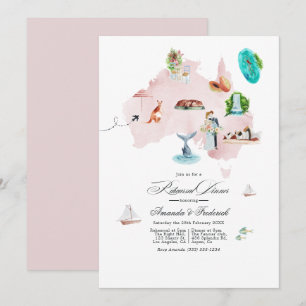 Convite Jantar de Ensaios do Casamento na Austrália