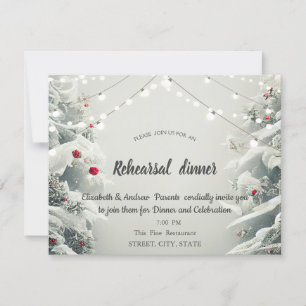 Convite Jantar de Ensaios do Winter Wonderland, Luzes Red