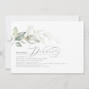 Convite Jantar de Ensaios Dreamy Greenery Minimalista