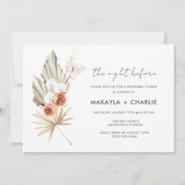 Convite Jantar de Ensaios Floral Boho