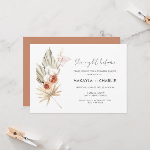 Convite Jantar de Ensaios Floral Boho 