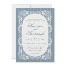Jantar de Ensaios Floral Vintage Blue Lace Doily