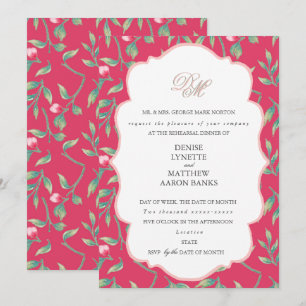 Convite Jantar de Ensaios Innuendo Pink e Gossamer Pink