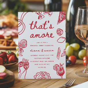 Convite Jantar de Ensaios Italiano Caprichoso "That's Amor