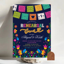 Convite Jantar de Ensaios Mexicano Talavera Colorido Escur
