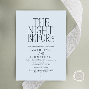 Convite Jantar de Ensaios Minimalista "The Night Before"