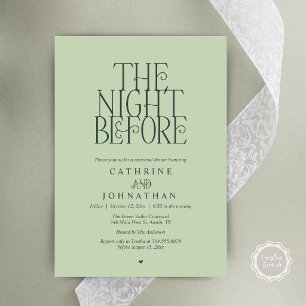 Convite Jantar de Ensaios Minimalista "The Night Before"