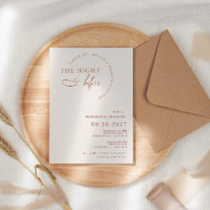 Convite Jantar de Ensaios Moderno Boho Terracotta Script