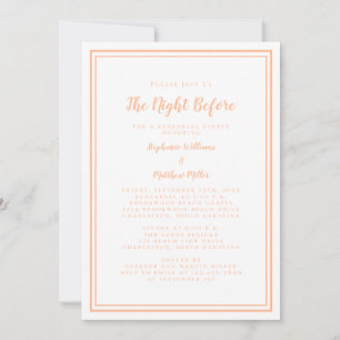 Convite Jantar de Ensaios Noite Anterior ao Casamento Pêss
