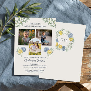 Convite Jantar de Ensaios Para Casamento Infantil