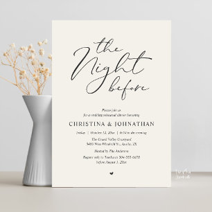 Convite Jantar de Ensaios “The Night Before” em Linho Maci