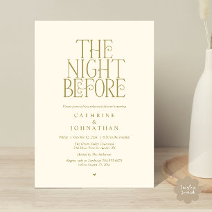 Convite Jantar de Ensaios "The Night Before" em Ouro Amare