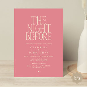 Convite Jantar de Ensaios "The Night Before" Rosa Empoeira