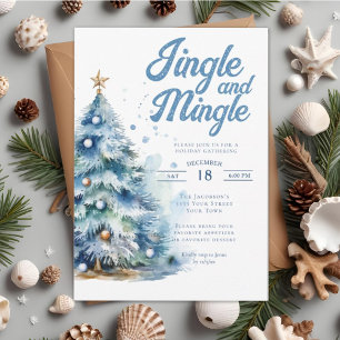 Convite Jantar de Festa de Natal Jingle e Mingle