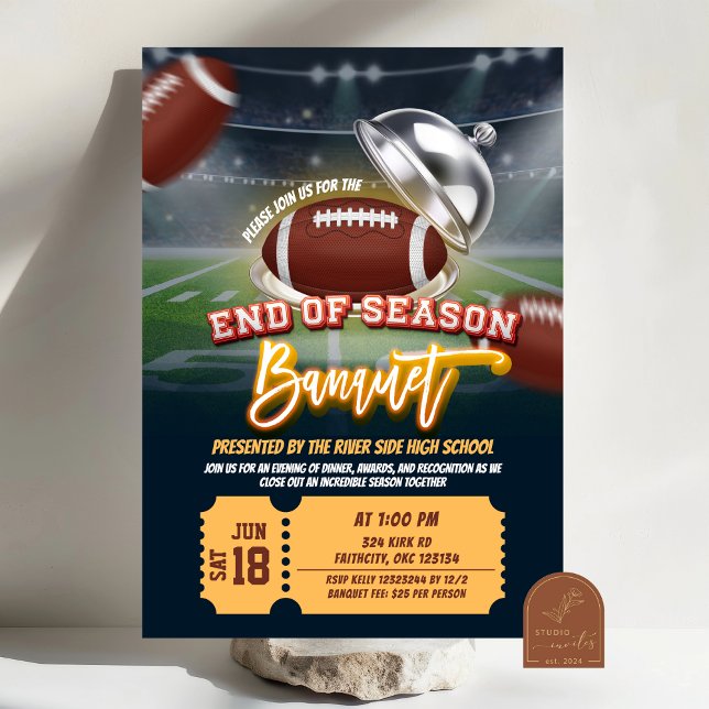 Convite Jantar de Final de Temporada de Futebol Americano (Criador carregado)