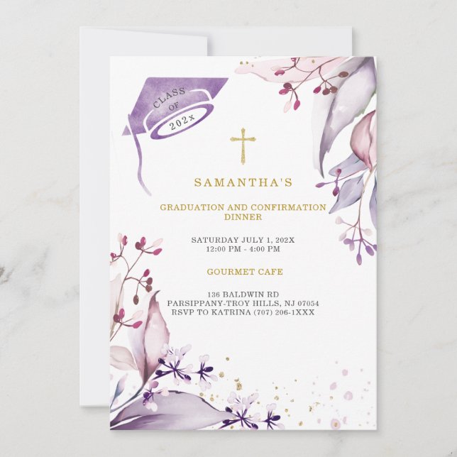 Convite Jantar de Formatura e Confirmação (Frente)