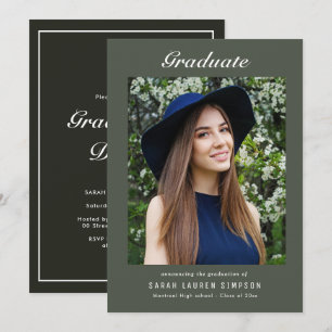 Convite Jantar de formatura moderno com foto simples