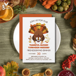 Convite Jantar de FRIENDSGIVING de Turducken Engraçado
