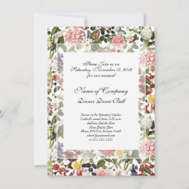 Convite Jantar de Gala no Jardim Botânico Elegante Flor de