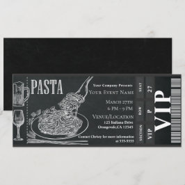 Convite Jantar de Massa e Vinho Ingresso VIP para Jantar c