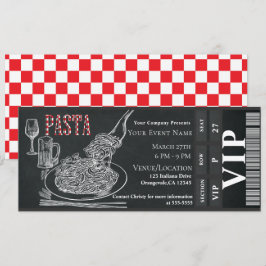 Convite Jantar de Massa e Vinho Ingresso VIP para Jantar c